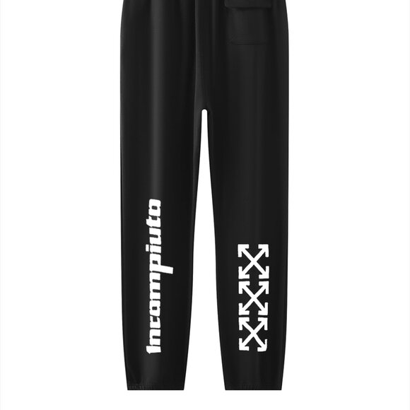 Off-White Black Casual Track Pants with Logo and Graphic Print Pants - Picture 2 of 8